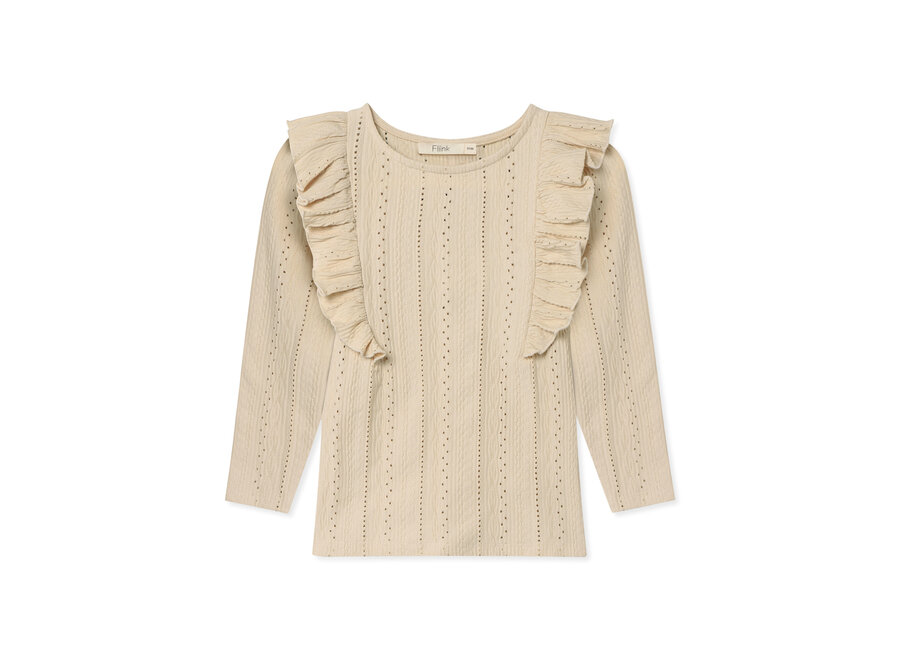 GABBY LS BLOUSE Sand Shell