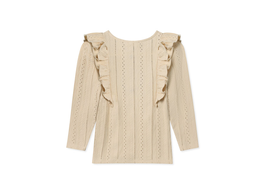 GABBY LS BLOUSE Sand Shell
