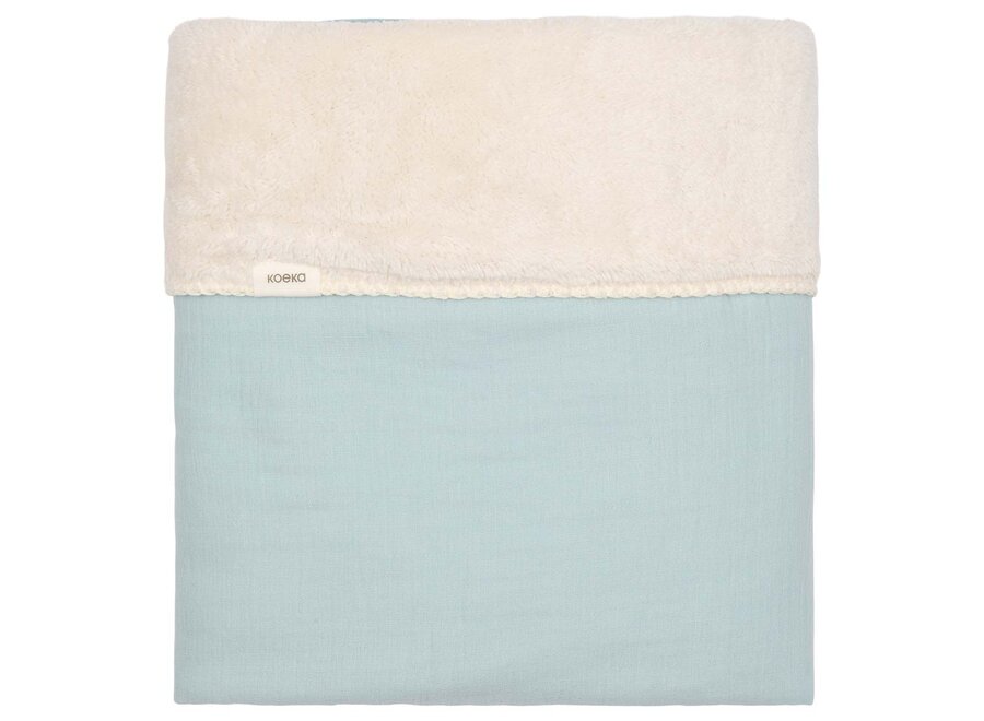 Wiegdeken teddy Faro sky, 75x100