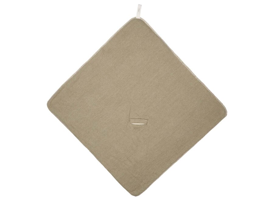 Omslagdoek teddy Montreal moss, 100x100