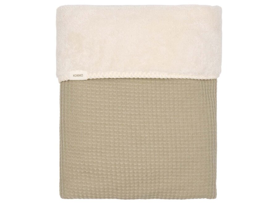 Wiegdeken teddy Malaga sage, 75x100