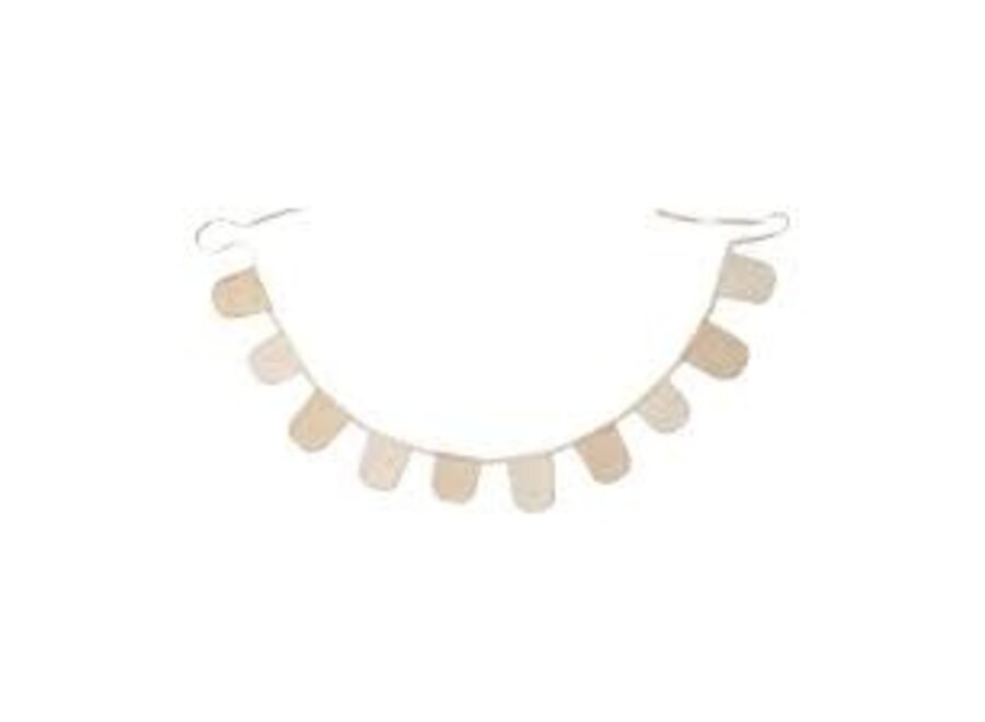Slinger met vlaggetjes - Pure Soft Beige