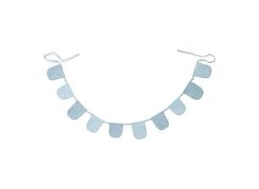 Slinger met vlaggetjes - Pure Denim Blue