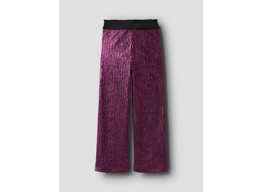 Glitter broek Reneing Wide Pant - Fandango Pink