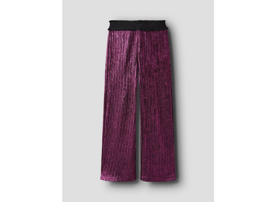 Glitter broek Reneing Wide Pant - Fandango Pink