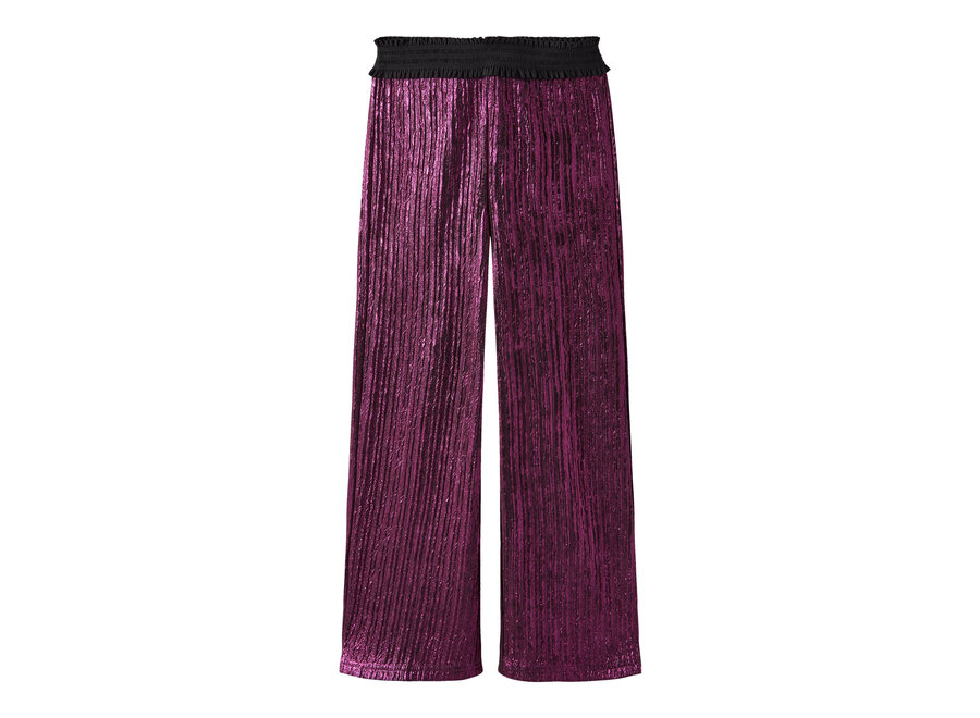 Glitter broek Reneing Wide Pant - Fandango Pink