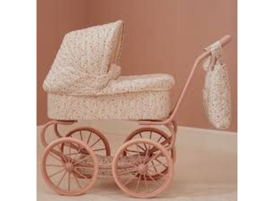 Metalen Poppenwagen Soft Flowers