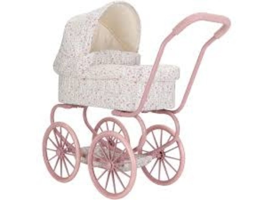 Metalen Poppenwagen Soft Flowers