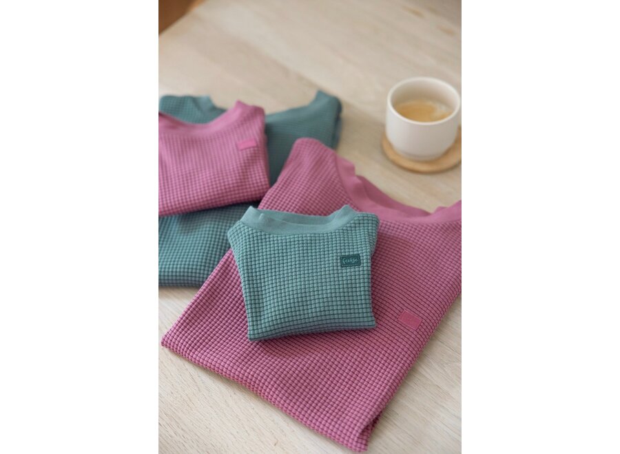 Wafelpyjama - Family Limited Edition - Sea Green | Zeegroen