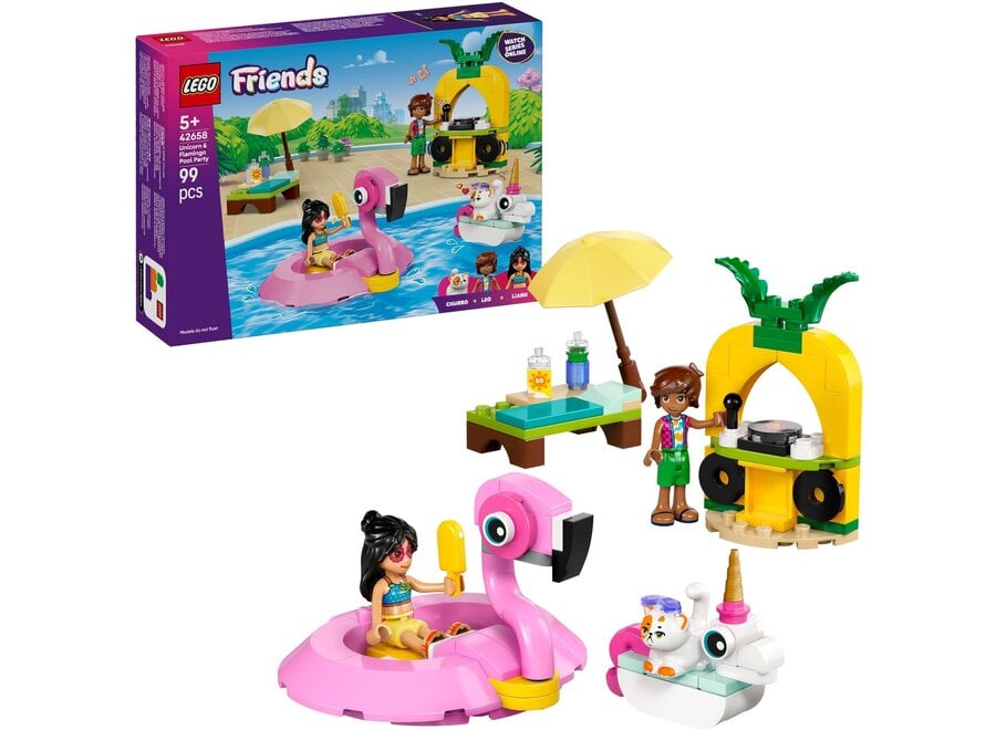 Lego - Zwembadfeestje met flamingo en eenhoorn