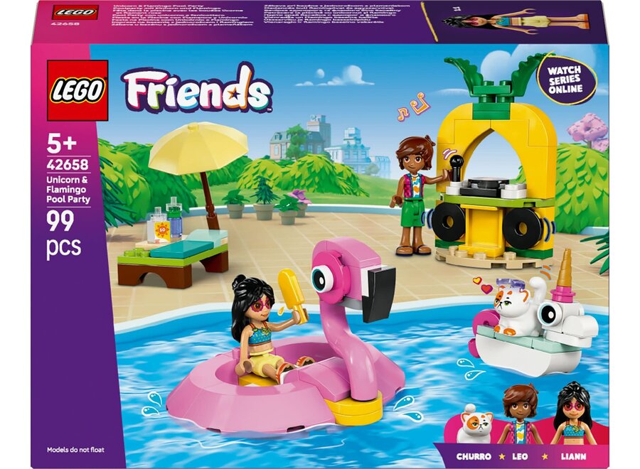 Lego - Zwembadfeestje met flamingo en eenhoorn