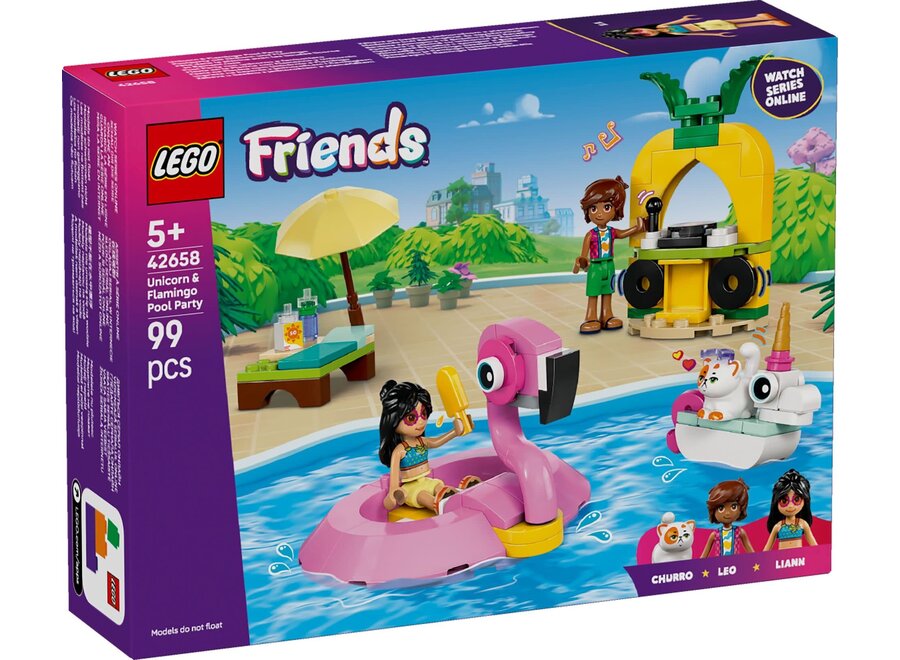 Lego - Zwembadfeestje met flamingo en eenhoorn