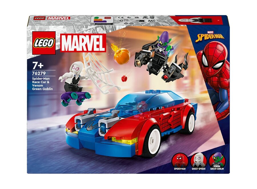 Lego - Marvel Spider-Man racewagen en Venom Green Goblin