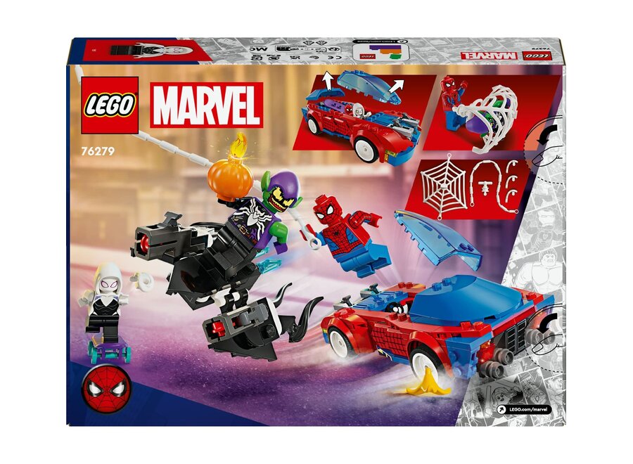 Lego - Marvel Spider-Man racewagen en Venom Green Goblin