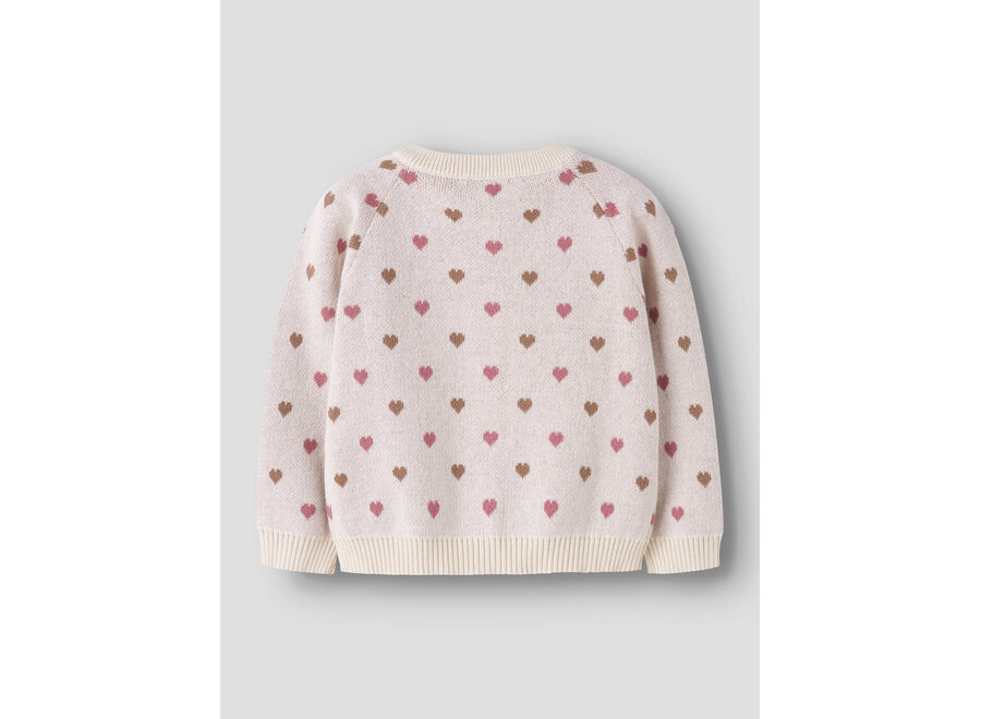 Vest Saran knit heart - Turtledove/Sepia tint