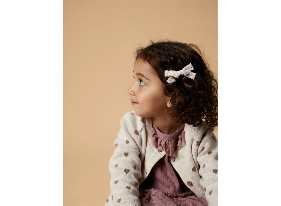 Vest Saran knit heart - Turtledove/Sepia tint
