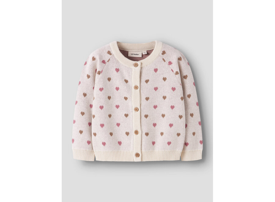 Vest Saran knit heart - Turtledove/Sepia tint