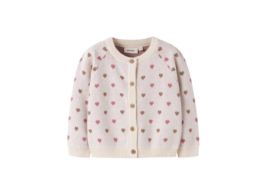 Vest Saran knit heart - Turtledove/Sepia tint