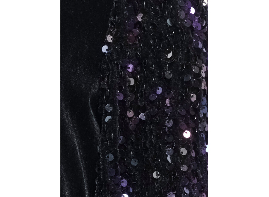 Jurk Confidence sequins dress - Black