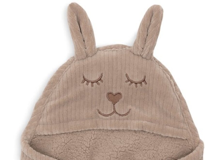 Wikkeldeken Bunny Cloudy Rib Milky Coffee