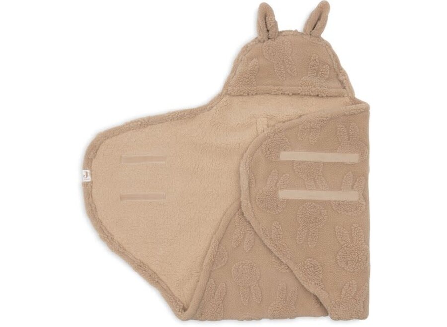 Wikkeldeken Bunny Cloudy Rib Milky Coffee