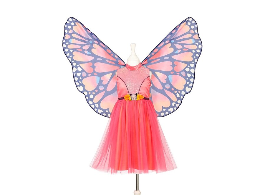 Papillon jurk + vleugels, 3-4 jaar, 98-104 cm (1 set)
