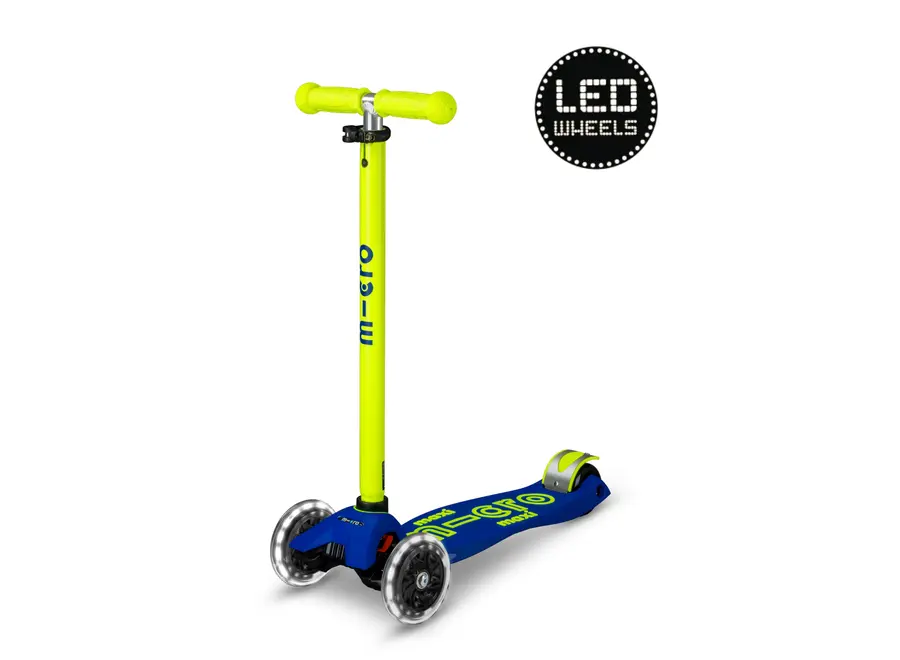 Maxi Micro step Deluxe LED blauw geel neon