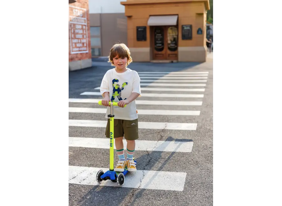 Maxi Micro step Deluxe LED blauw geel neon