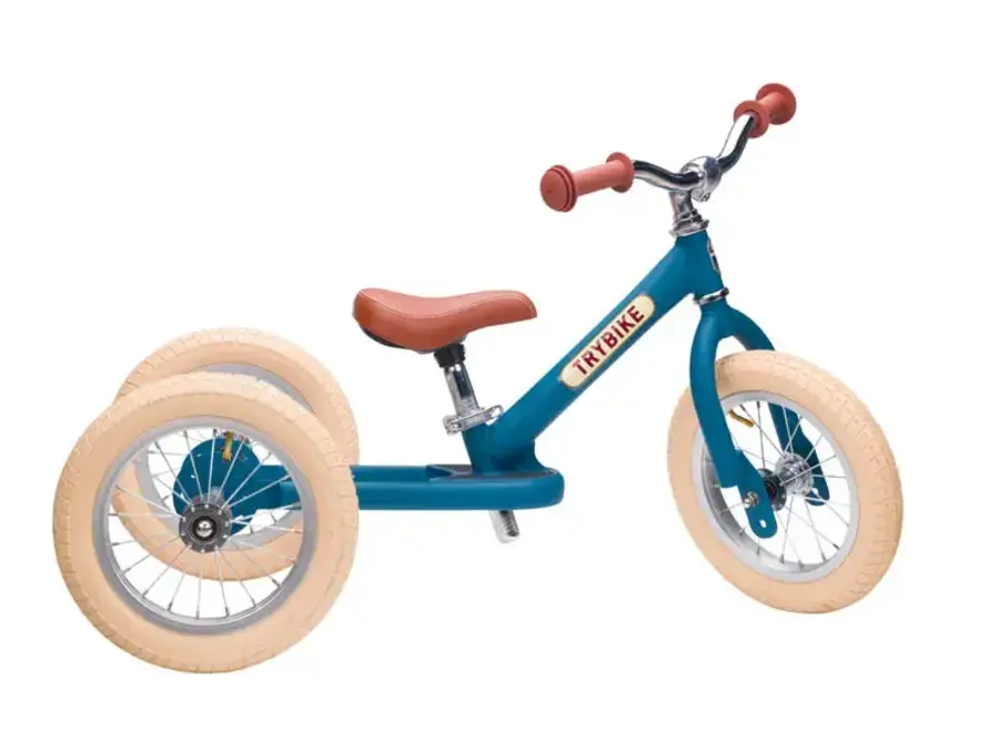 Loopfiets Steel Vintage Blauw mat , 2 wheeler