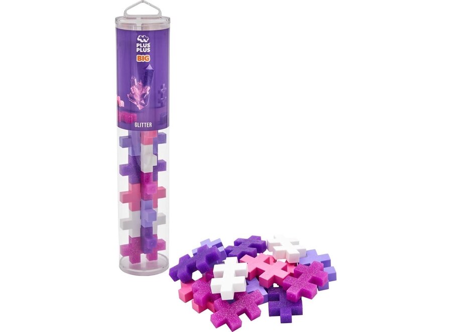 Tube glitter BIG Plus-Plus: 15 stuks