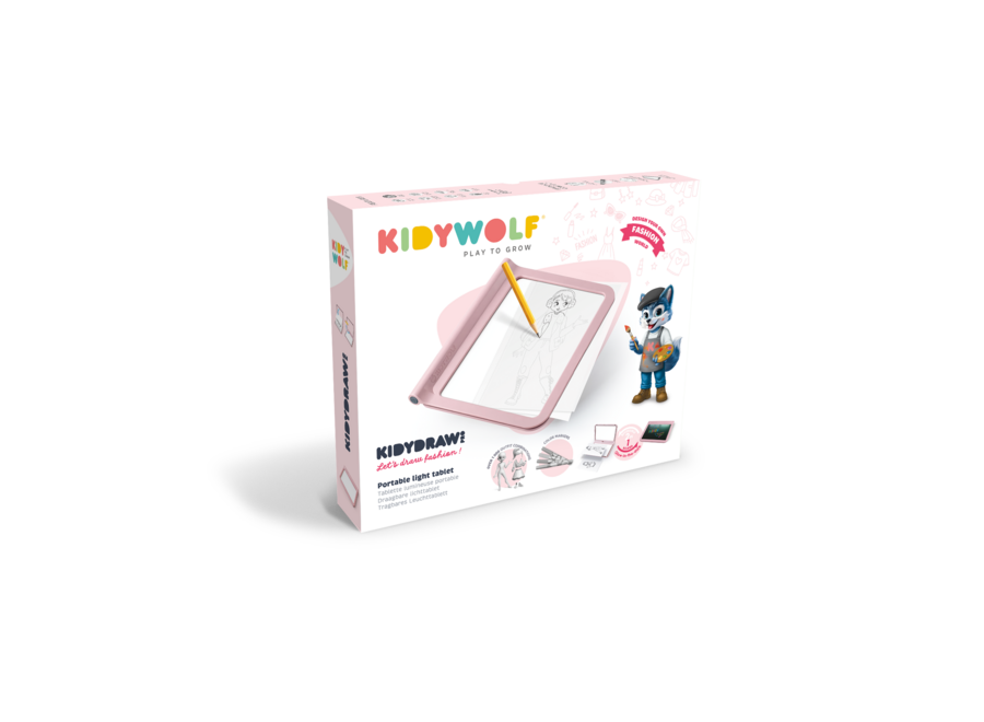 KIDYDRAW-PRO mobiele en lichtgevende tablet roze