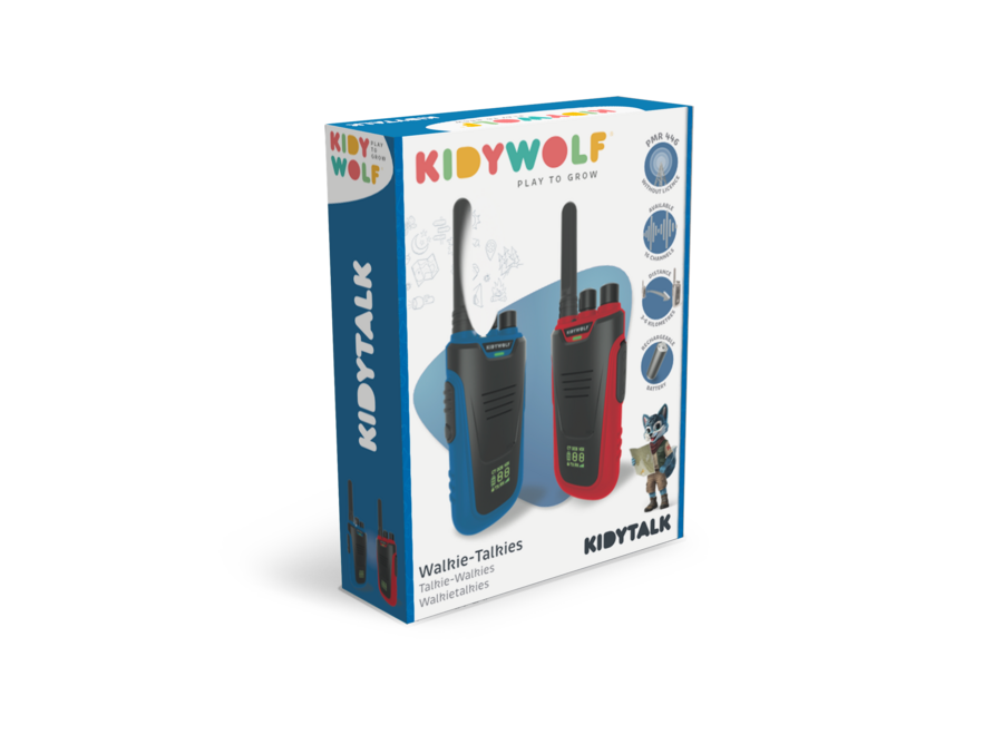 KIDYTALK Walkie talkies blauw-rood