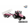 Tractor met aanhanger (roze)