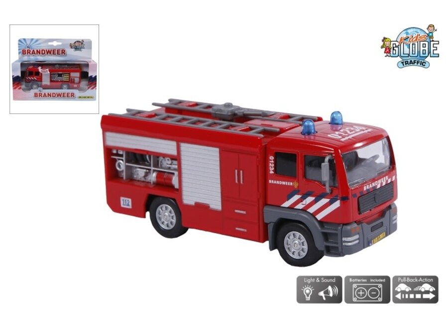 Brandweerauto met spuit, licht en geluid