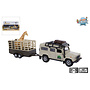 Land Rover met giraffe-trailer