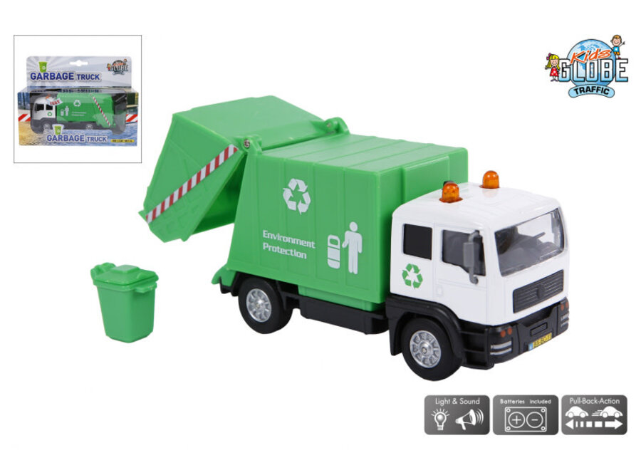 Vuilnisauto met licht en geluid