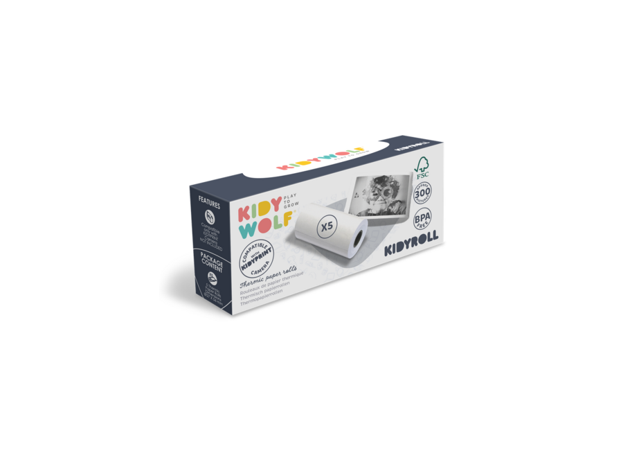 KIDYROLL 1 x 5 klassieke papierrollen voor KIDYPRINT