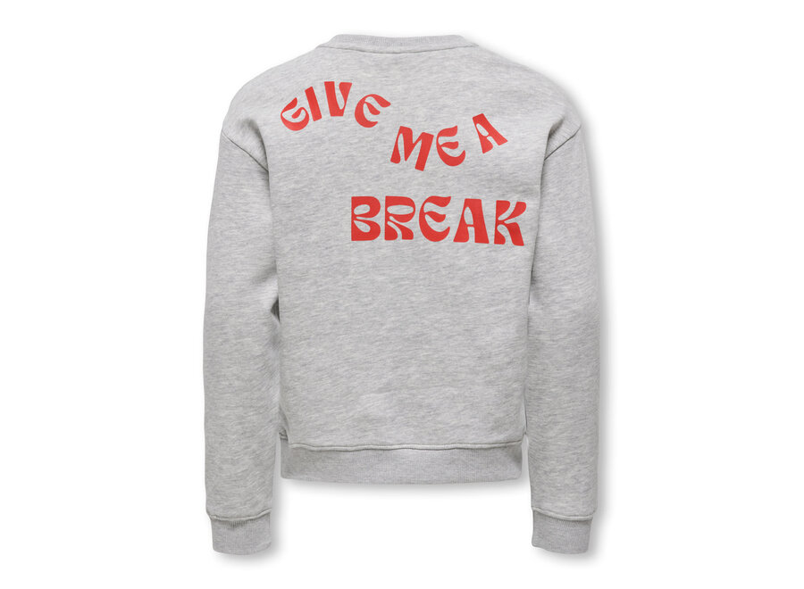 Trui Camine L/S oversize o-neck - Light grey melange