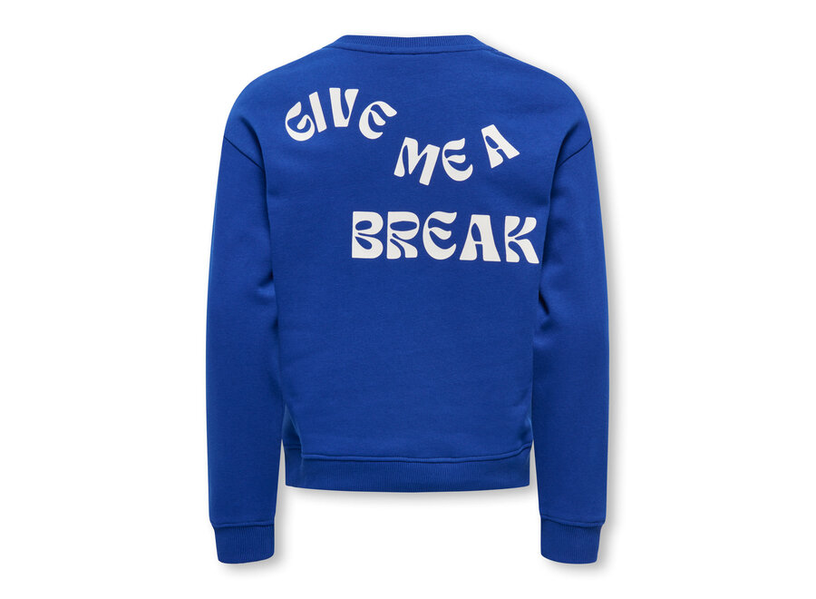 Trui Camine L/S Oversize O-neck - Mazarine Blue Break