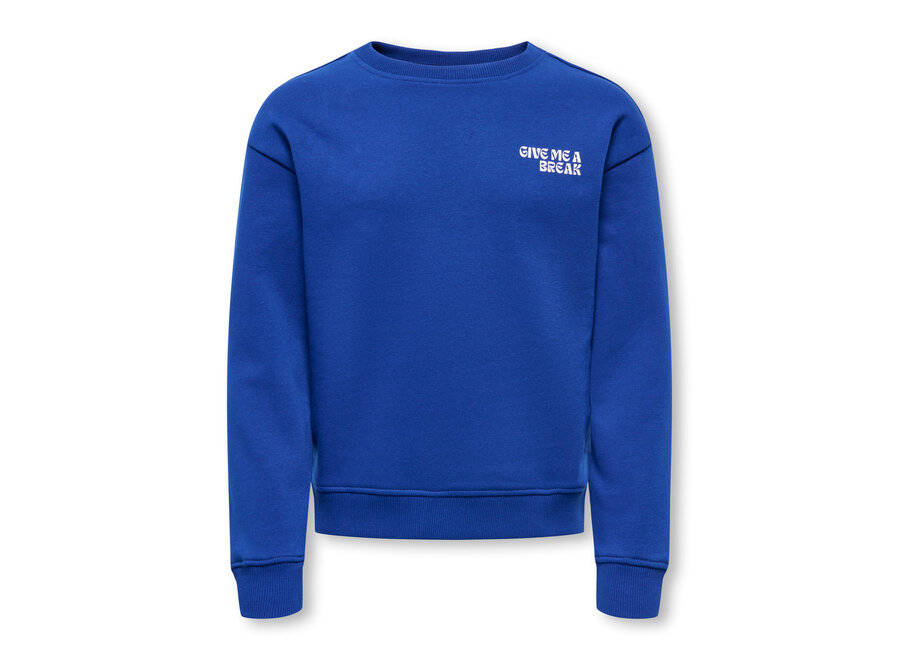 Trui Camine L/S Oversize O-neck - Mazarine Blue Break