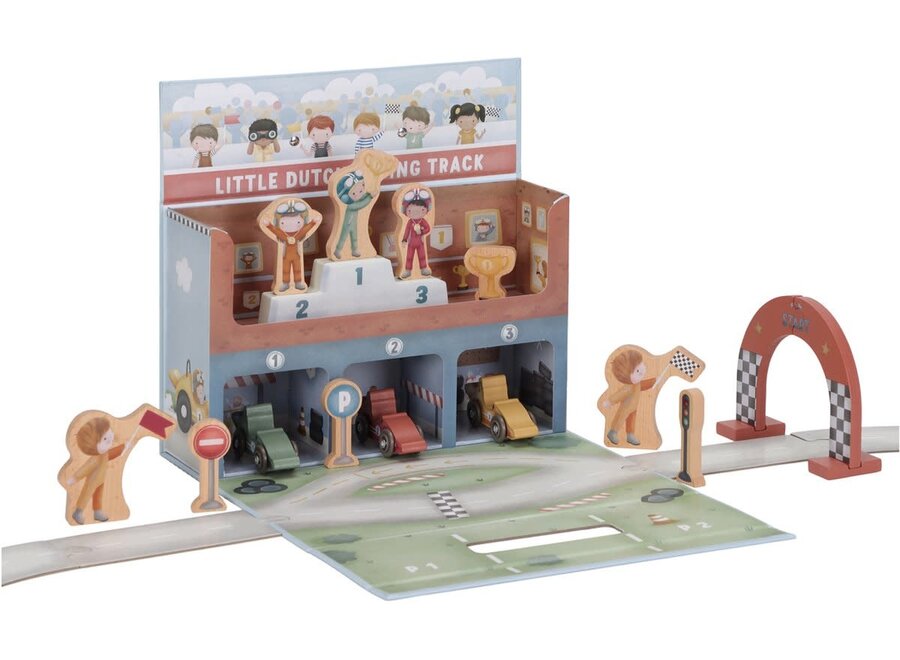 Speelkoffer met racebaan FSC