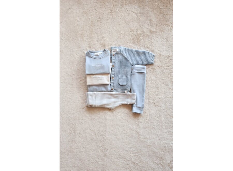 Wikkelromper rib - The Magic is in You Blauw