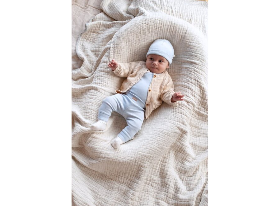 Wikkelromper rib - The Magic is in You Blauw