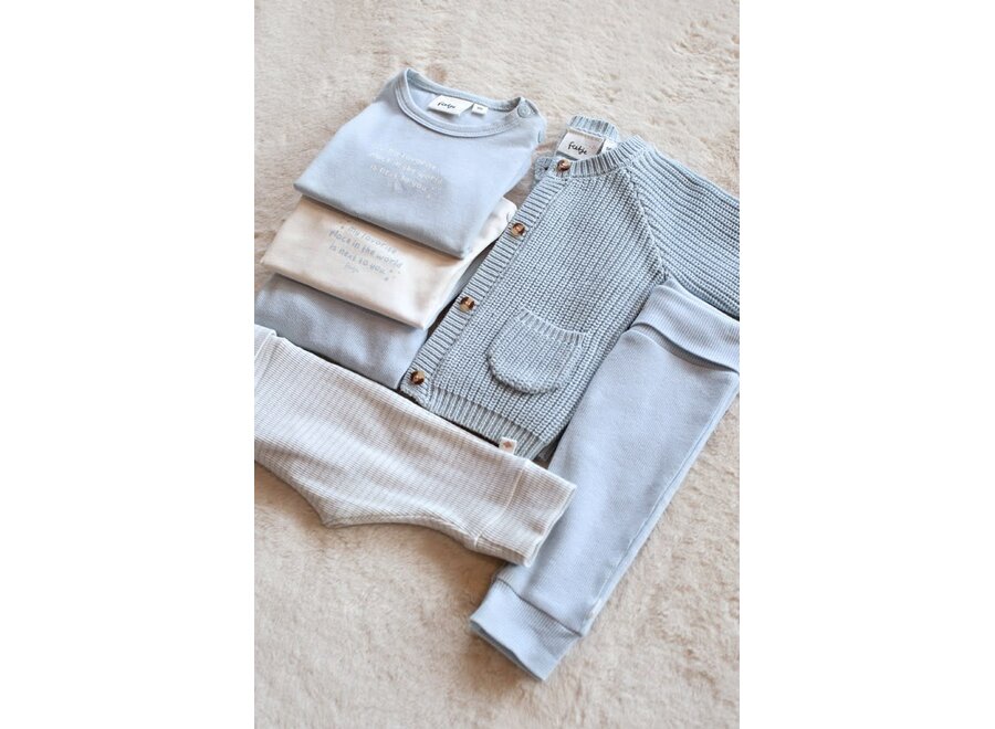 Wikkelromper rib - The Magic is in You Blauw