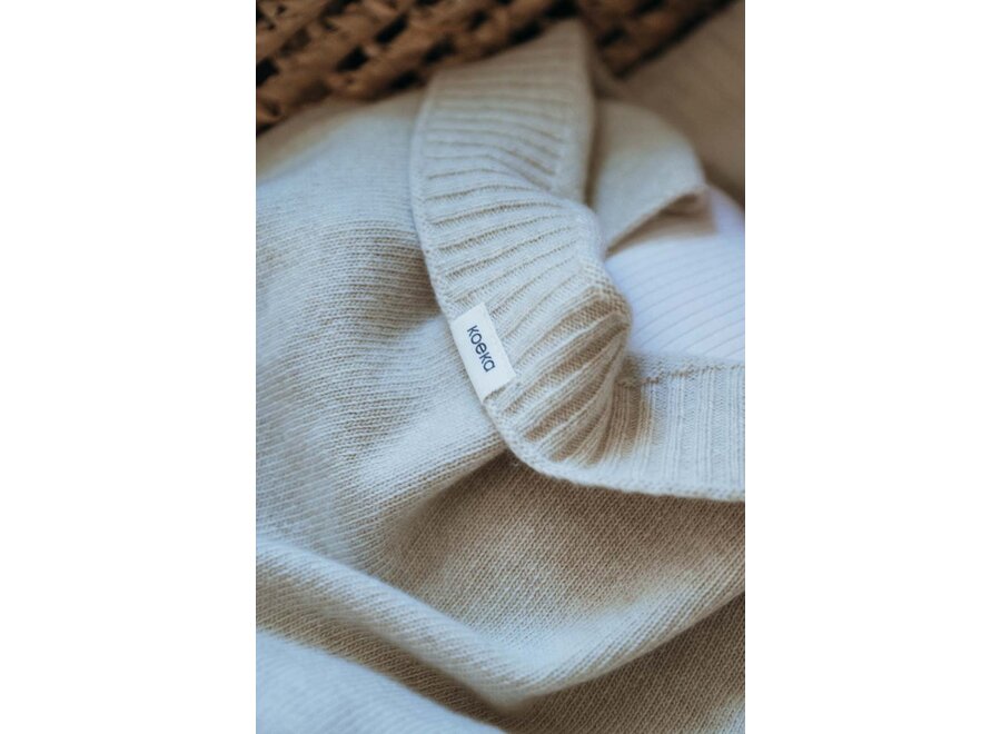 Wiegdeken Premium Wool Beja warm white