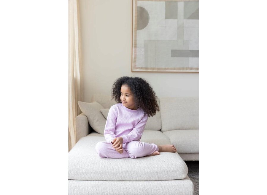 Pyjama wafel - Lila (lang)