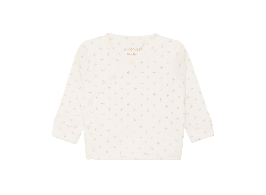 Wrap T-shirt LS Rib  White