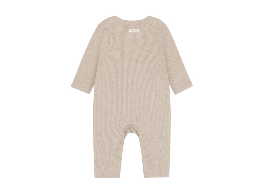 Boxpak | Jumpsuit LS Melange rib - Pure cashmere melange