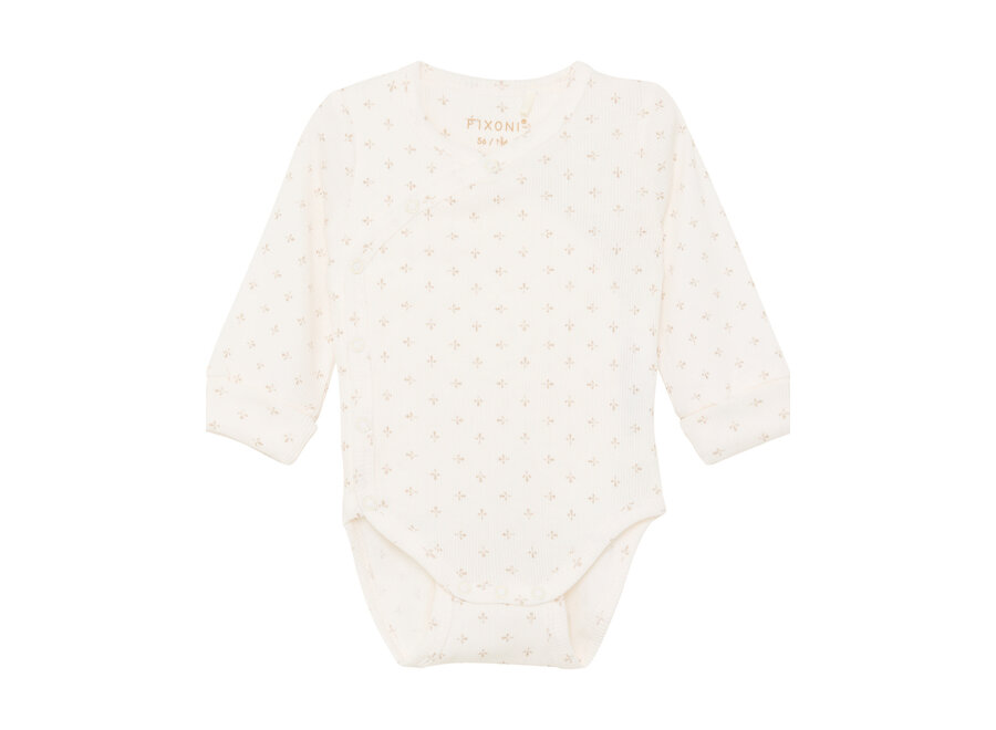 Romper Wrap Body LS Rib  Gardenia White