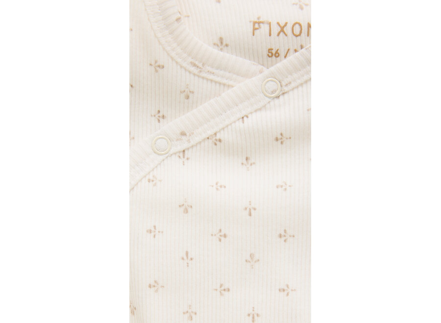 Romper Wrap Body LS Rib  Gardenia White